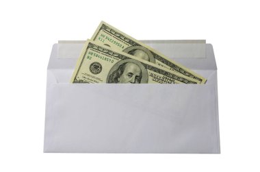 İki yüz dolar, yüz dolar nakit, beyaz zarf.