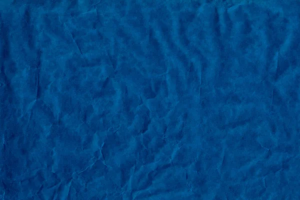 Vacío hoja azul marrón envoltura arrugada o papel pergamino. Tex — Foto de Stock