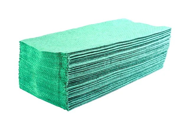 Banyoda Mutfakta Kullanılmak Üzere Yeşil Tek Kullanımlık Kağıt Havlu Peçete — Stok fotoğraf