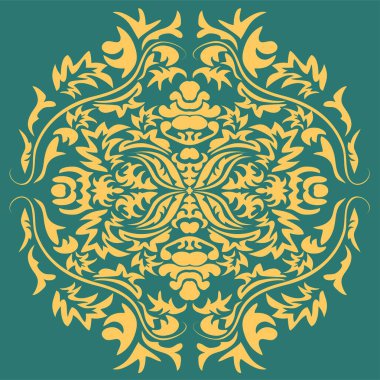 Dekoratif unsur geleneksel damask deseni