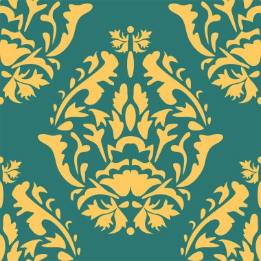 Dekoratif unsur geleneksel damask deseni