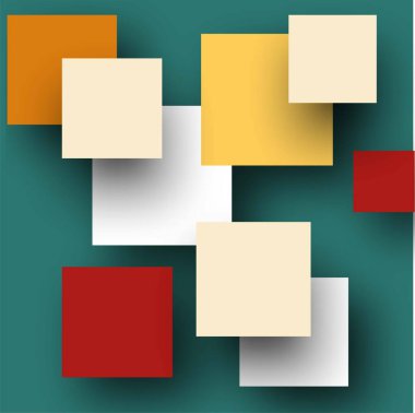 Vektör rengi boş geometrik kare. Modern soyut arkaplan. Kare rengi soyut arkaplan