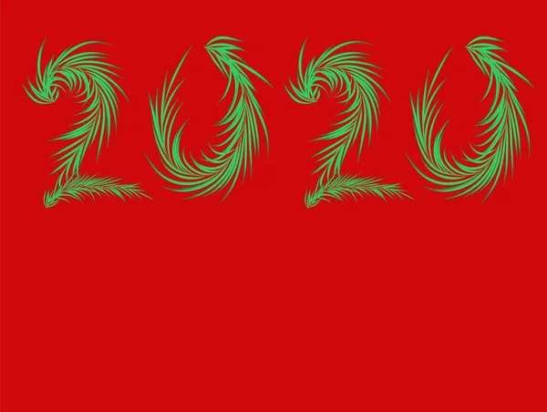 Vánoční Přání 2020 Oslavu Designu Šťastný Nový Rok2020 Veselé Vánoce — Stockový vektor