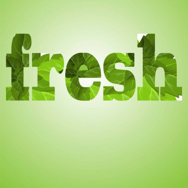 Herhangi bir amaç için modern, taze, harika bir tasarım. Yaprak vektör dokusu arkaplanı. Dekoratif tasarım için taze yazıyı özetle