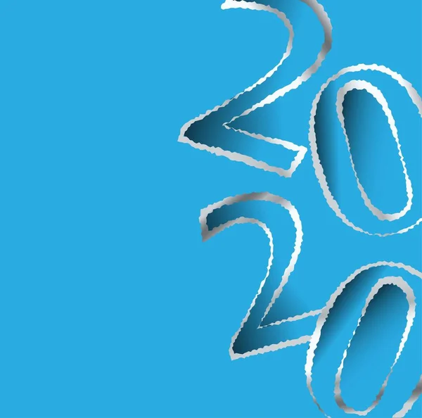 2020 Šťastný Nový Rok Rok Krysy Design Ilustrace Layered Realistické — Stockový vektor