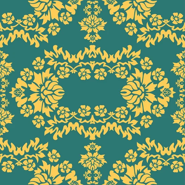 Decorative Element Traditional Damask Pattern Vector Eps — Stock Vector