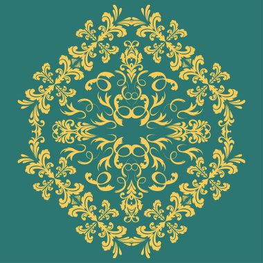 Klasik kumaş deseni, her amaç için harika bir tasarım. Vektör çiçekli kumaş desenli. Klasik arka plan. Kusursuz oryantal desen.