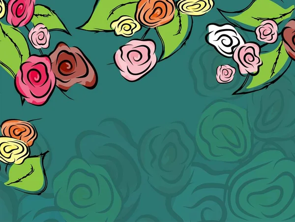 Μοντέρνο σχέδιο τέχνης γραμμή με τριαντάφυλλο. Υποδεχτείτε το πρότυπο καρτών. Vintage σκίτσο πρόσκληση γάμου πρότυπο με ροζ τριαντάφυλλο στο φως φόντο για το σχεδιασμό ταπετσαρίας. Διάνυσμα floral. — Διανυσματικό Αρχείο