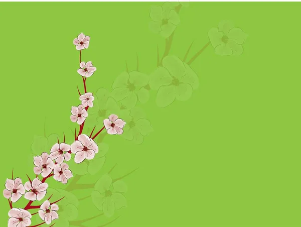 Sakura στο φως φόντο. Λουλούδι φορέα Sakura. Διάνυσμα floral. Ανθισμένα πέταλα κερασιάς. Ιαπωνική κουλτούρα. Φλοράλ σχέδιο. Ένα δέντρο που ανθίζει. Πρότυπο banner. — Διανυσματικό Αρχείο