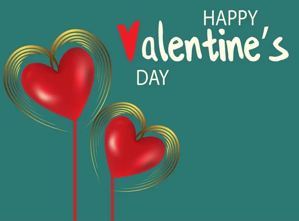 Schön ein rotes Herz, tolles Design für Einladung, Grußkarte. rote Herzen Hintergrund. Glücklicher Valentinstag. Abstrakte Herzen Urlaubskulisse. — Stockvektor