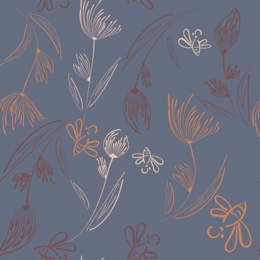 Klasik karahindiba, kusursuz, her amaç için harika bir tasarım. Güzel vektör çizimi. Klasik dekoratif unsur. Kusursuz çiçek deseni. Dekoratif karahindiba duvar kağıdı.