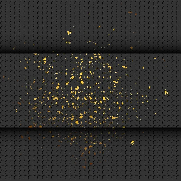 Абстрактный золотой и черный блестящий векторный фон . — стоковый вектор
