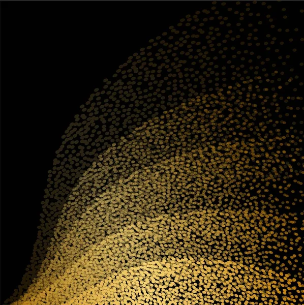 Abstrakt guld och svart glänsande vektor bakgrund. — Stock vektor