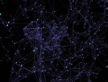 Dekorasyon tasarımı için koyu arkaplan üzerinde soyut çizgiler olan modaya uygun sanat reklamları. Grafik tasarım geometrik şekil. Grafik olarak soyut bir arkaplan. Yapı modeli teknoloji arkaplanı.