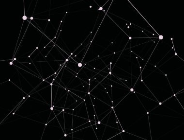 Dekorasyon tasarımı için koyu arkaplan üzerinde soyut çizgiler olan modaya uygun sanat reklamları. Grafik tasarım geometrik şekil. Grafik olarak soyut bir arkaplan. Yapı modeli teknoloji arkaplanı.