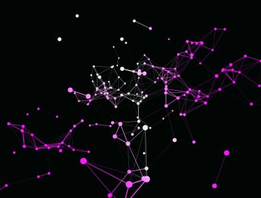 Dekorasyon tasarımı için koyu arkaplan üzerinde soyut çizgiler olan modaya uygun sanat reklamları. Grafik tasarım geometrik şekil. Grafik olarak soyut bir arkaplan. Yapı modeli teknoloji arkaplanı.