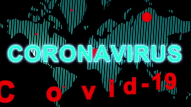 Coronavirus. Prenditi cura di te stesso e degli altri. animazione. hd completo — Video Stock