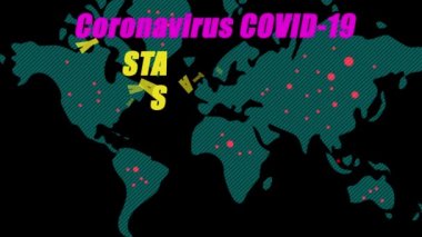 Coronavirus. Küresel enfeksiyon haritası. Covid 19. 