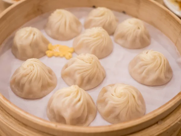 Gros plan de Xiao Long Bao, Dumplings de porc en continu Taiwan food 5 — Photo