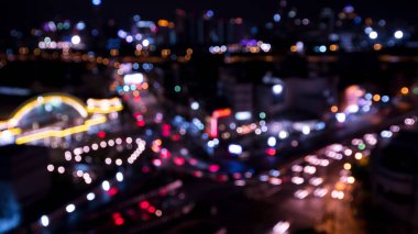 Gece ışık bokeh, bulanıklık arka plan 6