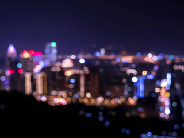 Noc światła bokeh, rozmycie tła widoku Taipei, Tajwan City 5 — Zdjęcie stockowe