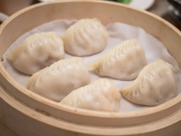 Close-up van gestreamd garnalen Dumplings Taiwan voedsel 3 — Stockfoto