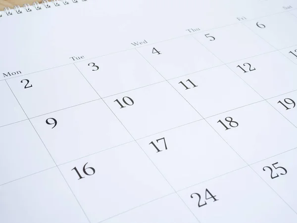 Antal vita kalender skrivbord 3 — Stockfoto