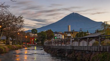 Morning time of Fuji Mountain near the river at Fujinomiya 4