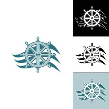 Dalga logosu deniz dümen