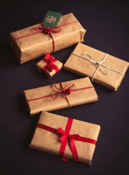 Cajas de regalo de Navidad retro —  Fotos de Stock
