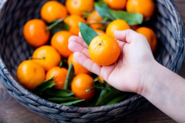 insan elinde doğal portakal
