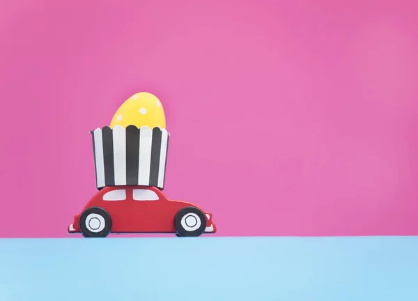 Small toy car with easter egg