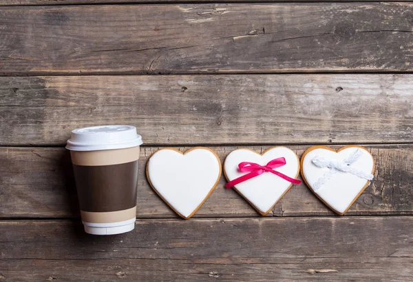 Galletas y taza de café —  Fotos de Stock