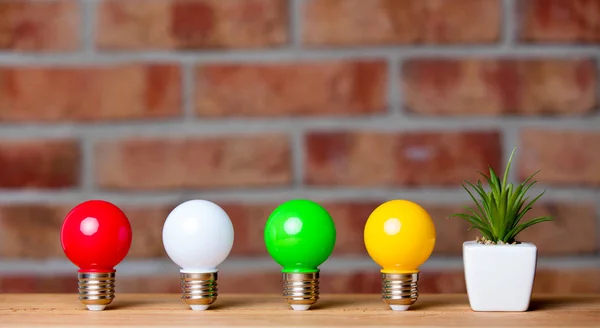 Colorful light bulbs — Stock Photo, Image