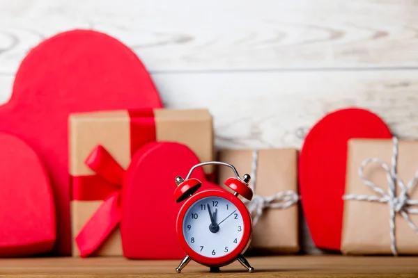 Caixas de coração vermelho — Fotografia de Stock