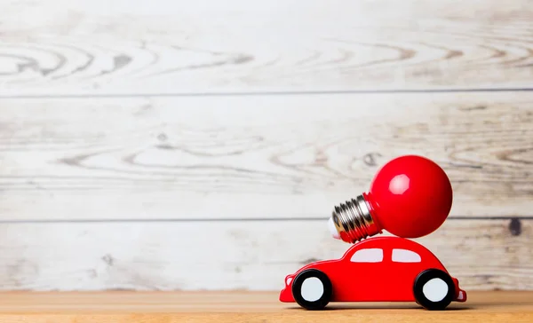 toy car and light bulb