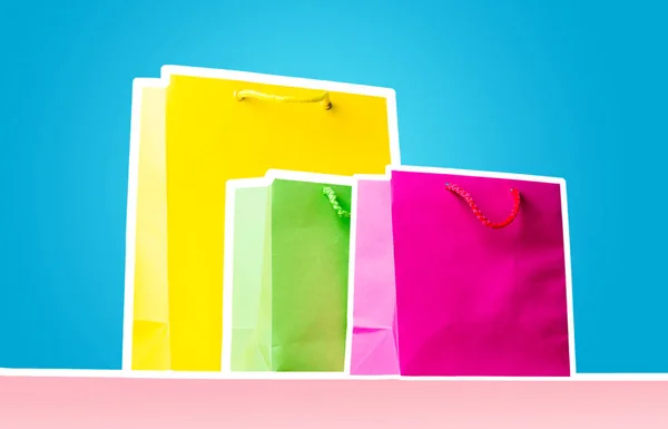 彩色购物袋 — 图库照片