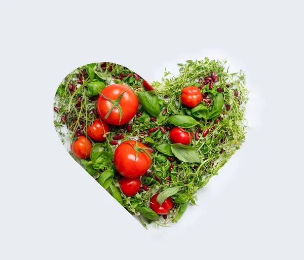 Hjärta form mogna grönsaker — Stockfoto