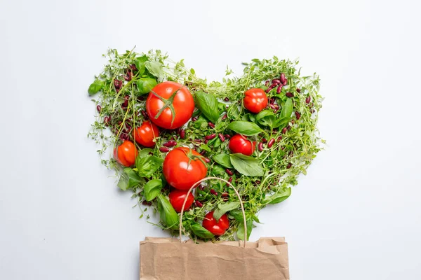 Hart vorm rijp fruit — Stockfoto