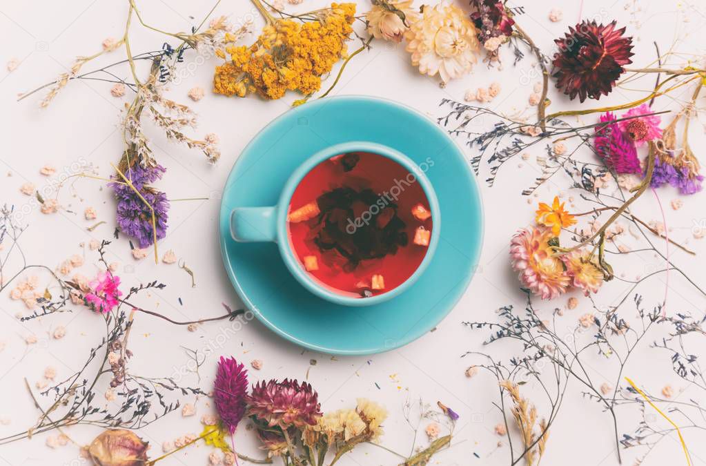 healthy organic tea with herbs