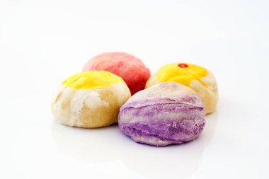 Çin böreği veya Moon pasta veya Mung fasulye cak doldurma kapat