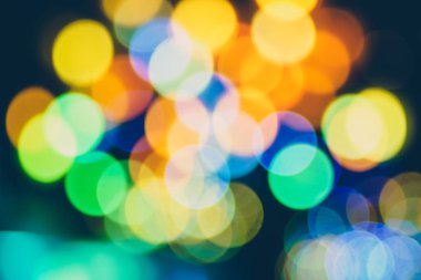 Renkli bulanık Bokeh ışıklar arka plan Defocused