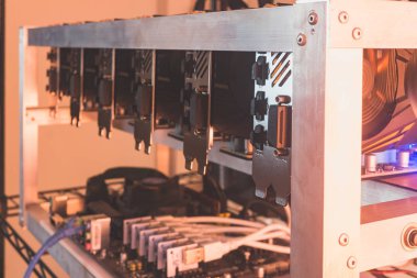 Bangkok, Tayland - 27 Ekim 2017: Gigabyte Gpu Cryptocur için