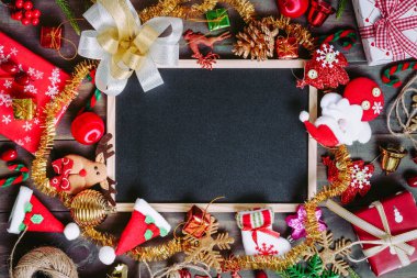 Noel Noel Yılbaşı tatil arka plan boş siyah chal ile