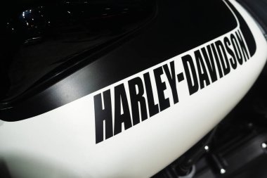 Bangkok, Tayland - 11 Eylül 2019 Harley-Davidson logosu