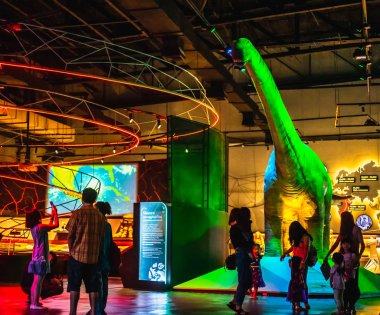 Pathum Thani, Tayland - 19 Ocak 2020: Turistler büyük bir di gördüler