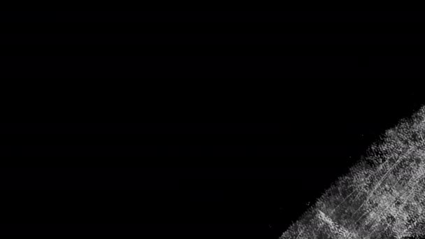 Soyut Tebeşir Darbesi Siyah Beyaz Geçiş Arka Planı Boya Sıçraması — Stok video