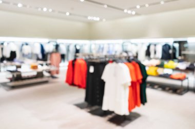 Bokeh ile moda butik giyim mağazası Soyut bulanık 