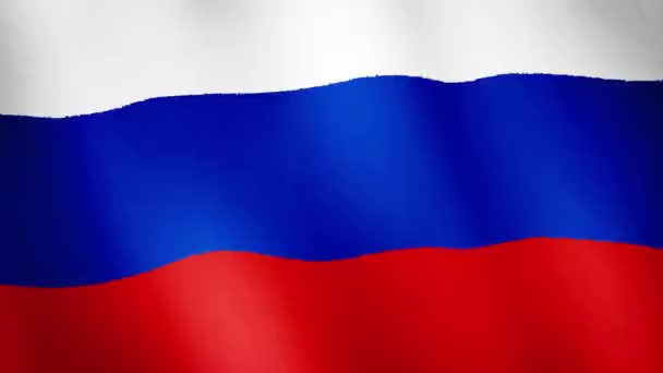 Russia Officially Russian Federation Flag Waving Flag Animation Background Realistic — Stock Video