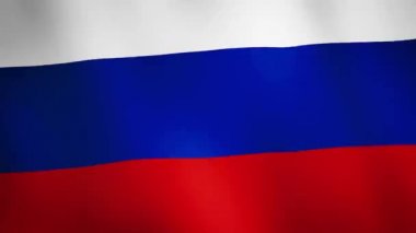 Rusya, resmi olarak Rusya Federasyonu, bayrak sallama, bir bayrak animasyonu. Gerçekçi Rusya bayrağı rüzgar görüntülerinde dalgalanıyor.  